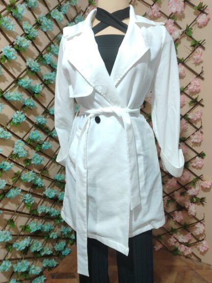Gabardina blanco